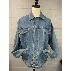 Vintage 1990s Calvin Klein Medium Wash Denim Jean Jacket Gender Neutral Medium